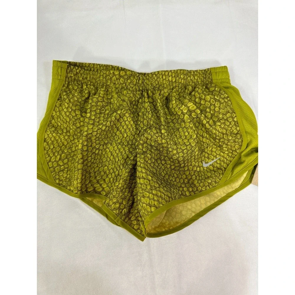 Nike Girls Alligator Print Tempo‎ Running Shorts Bold Yellow Size L FB1078 New